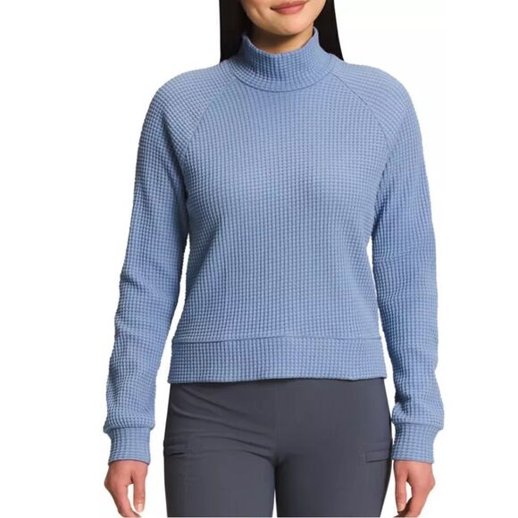 The North Face Chabot Mock Neck Long Sleeve Sweater Cornflower Blue - Picture 1 of 9